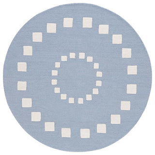 Safavieh Kids SFK925M Blue / Ivory Area Rug Round Top Down