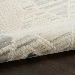 Nourison Serenity Home SRH08 Beige Grey Area Rug Texture 2