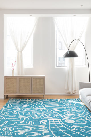 katiemerz x Kalaty Sportsglyphs SY1268 Area Rug