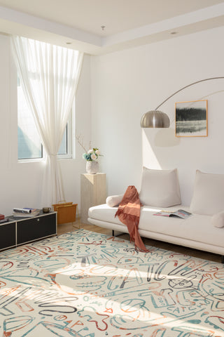 katiemerz x Kalaty Sportsglyphs SY1275 Area Rug