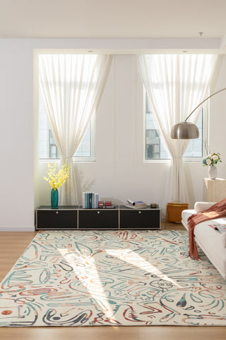 katiemerz x Kalaty Sportsglyphs SY1275 Area Rug