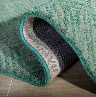 Safavieh Nantucket Green Multi Area Rug Backing Weave Edge Detail