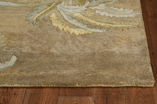 KAS Sparta 3102 Moss Palm Trees Area Rug Corner