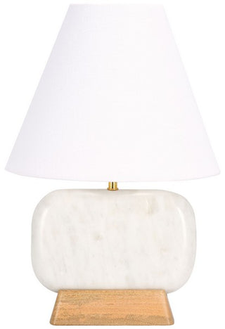 Safavieh Naira TBL3022A White Marble / Natural Lamp