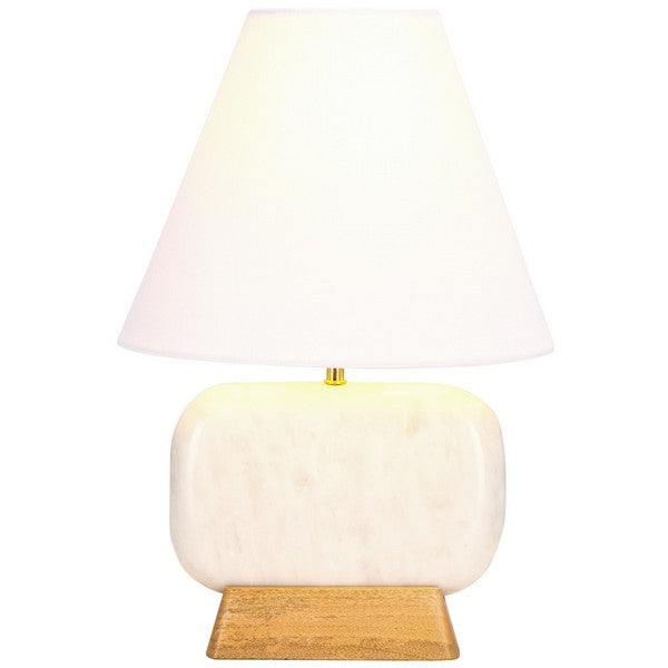 Safavieh Naira TBL3022A White Marble / Natural Lamp