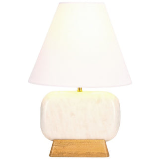 Safavieh Naira TBL3022A White Marble / Natural Lamp