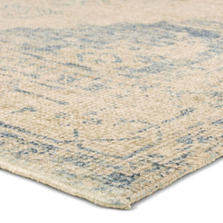 Jaipur Living Tesorino By House Sprucing Marito TRN02 Beige / Blue Area Rug Corner
