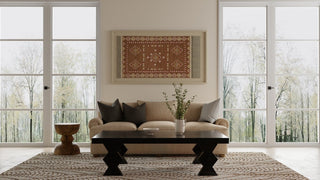Feizy Wallace 8A44F White/Brown Area Rug Room Scene Feature