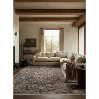 Jaipur Living Zefira Amena ZFA09 Black/Dark Taupe Area Rug Room Scene Feature