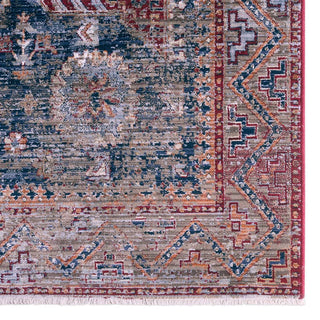Jaipur Living Zefira Razia ZFA12 Navy/Red Area Rug Corner