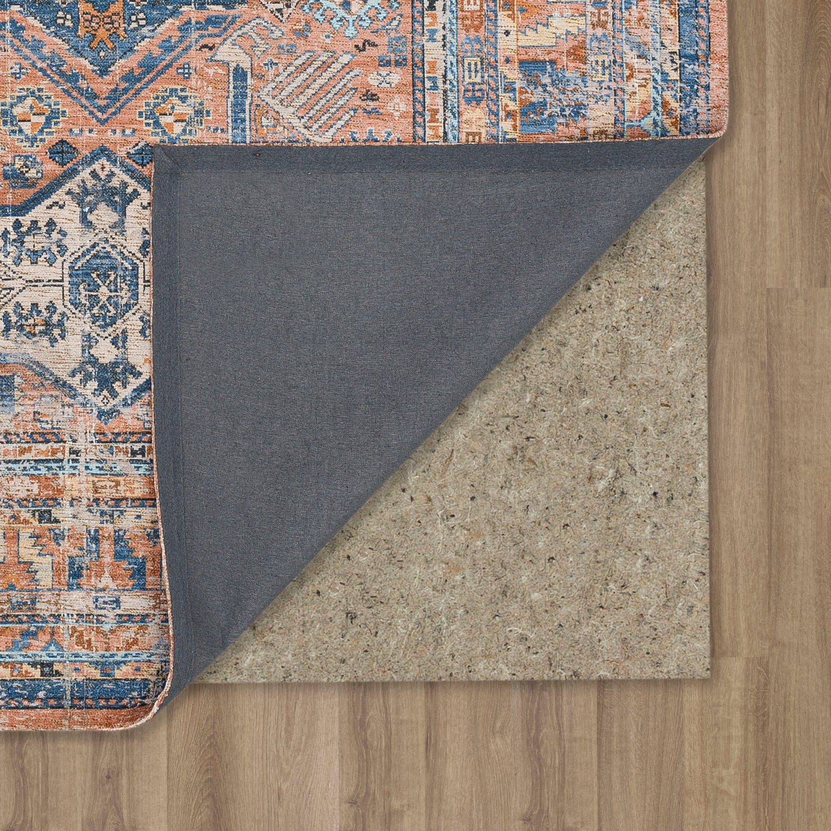Karastan Zula Haykota Terracotta/Rust Blue Area Rug – Incredible Rugs ...