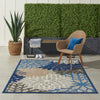 Aloha ALH05 Blue/Multicolor Area Rug by Nourison Outdoor Scene 3