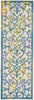 Nourison Aloha ALH21 Ivory Blue Area Rug 2'3'' X 8' Runner