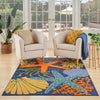 Nourison Aloha ALH24 Navy Multicolor Area Rug Room Scene 3