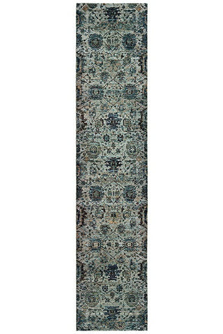 Oriental Weavers Andorra 7120A Blue/ Navy Area Rug Runner 2'6''x12'