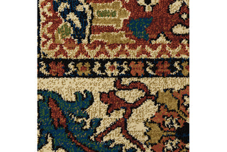 Oriental Weavers Ankara 1803B Blue/Red Area Rug Close Up