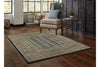 Oriental Weavers Ankara 602K5 Blue/Gold Area Rug Room Scene Featured