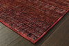 Oriental Weavers Atlas 8033K Red/Rust Area Rug Corner On Wood