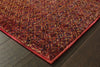 Oriental Weavers Atlas 8048K Red/ Rust Area Rug Corner On Wood
