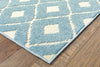 Oriental Weavers Barbados 5502B Blue/Ivory Area Rug Corner On Wood
