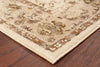 Oriental Weavers Casablanca 1376E Ivory/Beige Area Rug Corner On Wood