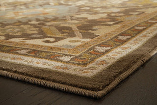 Oriental Weavers Casablanca 4444A Mink/Multi Area Rug Corner On Wood