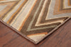 Oriental Weavers Casablanca 4461B Multi/Mink Area Rug Corner On wood