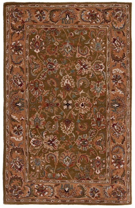 Safavieh Classic Cl758 Olive/Camel Area Rug 5 X 8