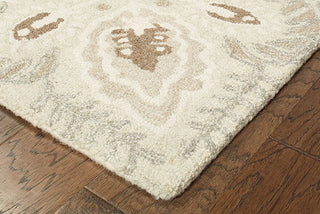 Oriental Weavers Craft 93000 Sand/ Ash Area Rug Corner On Wood