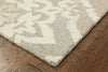 Oriental Weavers Craft 93004 Grey/ Sand Area Rug Corner On Wood