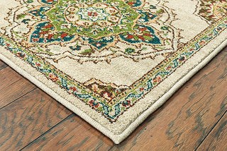 Oriental Weavers Dawson 8334A Beige/Multi Area Rug Corner On Wood