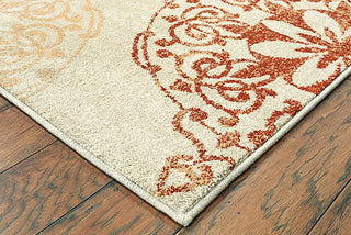 Oriental Weavers Dawson 8522B Ivory/Multi Area Rug Corner On Wood