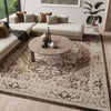 Nourison Dekor DEK08 Brown Ivory Area Rug Room Scene Feature