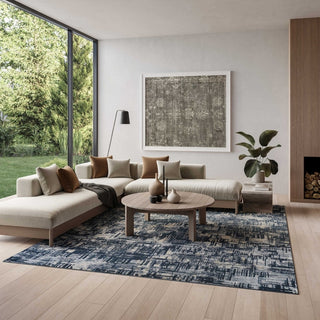 Nourison Dekor DEK11 Slate Area Rug Room Scene Feature