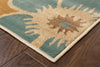 Oriental Weavers Emerson 2040A Ivory/Gold Area Rug Corner On Wood