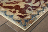 Oriental Weavers Empire 021J4 Gold/ Red Area Rug Corner On Wood