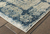 Oriental Weavers Empire 4445S Ivory/ Blue Area Rug Corner On Wood