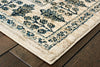 Oriental Weavers Empire 501U4 Ivory/ Blue Area Rug Corner On Wood