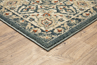 Oriental Weavers Fiona 8020W Beige/ Blue Area Rug Corner On Wood