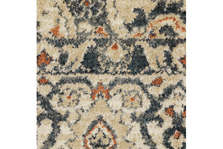 Oriental Weavers Fiona 8020W Beige/ Blue Area Rug Close Up