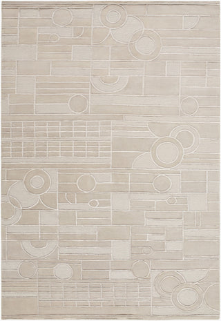 Surya Transcendence FLWL-2301 Metallic-Silver Area Rug by Frank Lloyd Wright Foundation