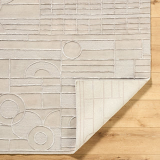 Surya Transcendence FLWL-2301 Metallic-Silver Area Rug by Frank Lloyd Wright Foundation