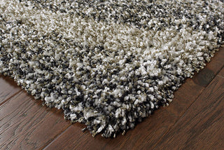 Oriental Weavers Henderson 5992E Grey/ Charcoal Area Rug Corner On Wood