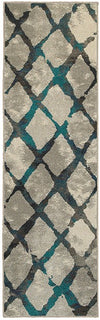 Oriental Weavers Highlands 6613A Grey/Blue Area Rug 2'3'' X 7'6'' Runner