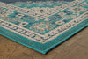 Oriental Weavers Highlands 6658A Blue/Ivory Area Rug Corner 