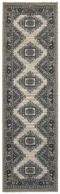 Oriental Weavers Highlands 6658B Beige/Grey Area Rug 2'3'' X 7'6'' Runner