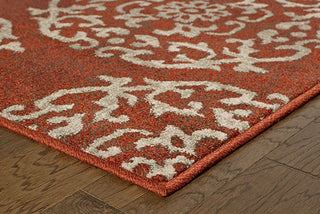 Oriental Weavers Highlands 6672B Red/Beige Area Rug Corner 