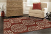 Oriental Weavers Highlands 6672B Red/Beige Area Rug Room Scene 