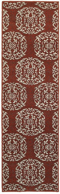 Oriental Weavers Highlands 6672B Red/Beige Area Rug 2'3'' X 7'6'' Runner