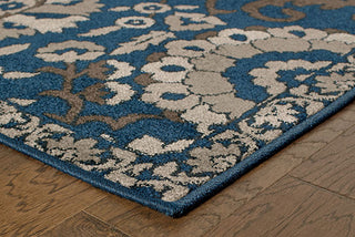 Oriental Weavers Highlands 6682A Midnight/Beige Area Rug Corner 